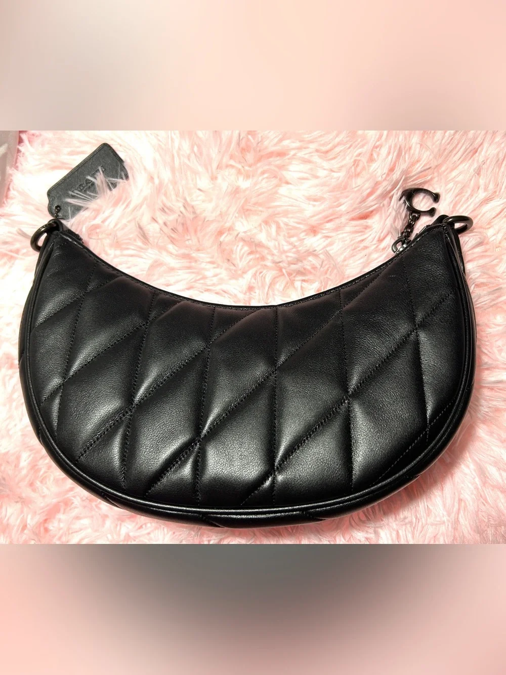 Coach Mira Shoulder Bag  w/Pillow Quilting-Black